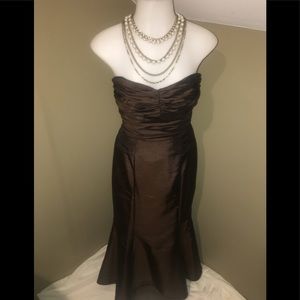 David’s Bridal Women’s Brown 2 Pc Fit & Flare Gown